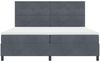 vidaXL Boxspringbett mit Kopfteil Dunkelgrau 200 x 200 cm Samt 3339855 Bild 5