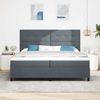 vidaXL Boxspringbett mit Kopfteil Dunkelgrau 200 x 200 cm Samt 3339855 Bild 3