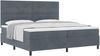 vidaXL Boxspringbett mit Kopfteil Dunkelgrau 200 x 200 cm Samt 3339855 Bild 2