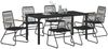 vidaXL Garten Essgruppe 7 pcs Schwarz Pulverbeschichteter Stahl 3379174 Bild 3
