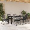 vidaXL Garten Essgruppe 7 pcs Schwarz Pulverbeschichteter Stahl 3379174 Bild 4