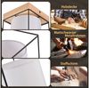 Nettlife Deckenleuchte Wohnzimmer Holz 1/2/3 Flammig E14 Vintage mit Stoff Lampenschirm, ohne Leuchtmittel, Wohnzimmerlampe Industrial Retro für Esszimmer Schlafzimmer Küche Bild 3