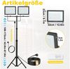 FIVMEN LED Baustrahler Doppel Arbeitsstrahler mit Einstellbar Stativ Arbeitsleuchte mit Kabel, 2*200W, Arbeitsscheinwerfer 360° Grad Drehung Strahler, Kaltweiß Bild 2