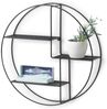 Design-Wandregal MURO 55cm schwarz Industrial-Look Metall rund Regal Bild 4