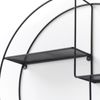 Design-Wandregal MURO 55cm schwarz Industrial-Look Metall rund Regal Bild 5
