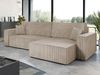 Mirjan24 'Kobaro Maxi' Ecksofa mit Bettkasten und Schlaffunktion, Cord taupe, 82 x 145 x 272 cm Bild 4