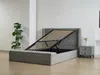 Vente-unique - DOUINO Bett Stoff Grau - B 245 cm x H 120 cm x L 202 cm Bild 2