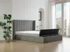 Vente-unique - DOUINO Bett Stoff Grau - B 245 cm x H 120 cm x L 202 cm Bild 3