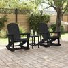 vidaXL Adirondack Schaukelstühle 2 pcs Schwarz HDPE 3335836 Bild 3