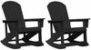 vidaXL Adirondack Schaukelstühle 2 pcs Schwarz HDPE 3335836 Bild 2