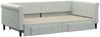vidaXL Tagesbett Ausziehbar mit Schubladen Hellgrau 100x200 cm Samt 3197826 Bild 3
