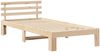 vidaXL Bettrahmen mit Kopfteil Natur 90 x 190 cm Massives Kiefernholz 872632 Bild 4