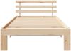 vidaXL Bettrahmen mit Kopfteil Natur 90 x 190 cm Massives Kiefernholz 872632 Bild 5