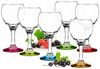 6 Weingläser 175ml mit buntem Fuß, Weißweingläser, Rotweingläser, Weinkelche Bild 1
