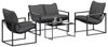vidaXL Gartensofa-set 4 pcs Schwarz und Anthrazit Stahl 3428164 Bild 3