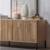 TV Board Gravure aus Eichenholz 150 cm, Natur Bild 3