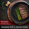 Stapelrost für 7 l Dutch Oven – Gusseisen Einsatzrost zum Grillen & Dünsten, hitzebeständig, ideal für Fleisch, Fisch & Gemüse Bild 4