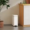 HOMCOM Mülleimer Treteimer Abfalleimer mit Deckel und Fußpedal, Weiß 29,2 x 14 x 32 cm Bild 5