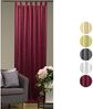 Dekoschal Gardine Vorhang Streifen halbtransparent Auswahl: Schlaufenschal 140x 175cm rot - bordeaux Bild 2