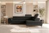 Couch Zento L Form in Samtstoff - Samtstoff - schwarz - Rechts Bild 3
