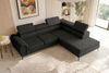 Couch Zento L Form in Samtstoff - Samtstoff - schwarz - Rechts Bild 4