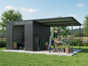 Metall Gerätehaus Lübeck, feuerverzinkter Stahl Anthrazit, 12,36 m² Bild 3