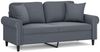 vidaXL 2-Sitzer-Sofa mit Zierkissen Dunkelgrau 140 cm Samt 3200946 Bild 2