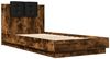 vidaXL Bettgestell mit Kopfteil Räuchereiche 90x190 cm Holzwerkstoff 3209972 Bild 3