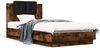 vidaXL Bettgestell mit Kopfteil Räuchereiche 90x190 cm Holzwerkstoff 3209972 Bild 2