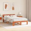 vidaXL Bettrahmen Wachsbraun 120 x 200 cm Massives Kiefernholz 872655 Bild 3