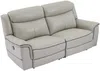 Vente-unique - ADELIO Sofa Leder Grau - B 95 cm x H 102 cm x L 210 cm Bild 4