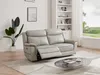 Vente-unique - ADELIO Sofa Leder Grau - B 95 cm x H 102 cm x L 210 cm Bild 2