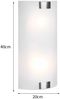 Flache LED Wandleuchte mit Glas Lampenschirm Weiß & Silber, Höhe 40cm Bild 3