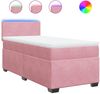 vidaXL Boxspringbett mit Matratze Rosa 100x200 cm Samt 3288533 Bild 2