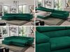 Mks Möbel 'Pedro L-Form' Ecksofa mit Schlaffunktion, verstellbaren Kopfstützen & Bettkasten, Dunkelgrün, Velours, links Bild 2
