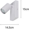 Innen Wandstrahler SOKA Weiß mit Schalter, Spot schwenkbar, Höhe 15cm Bild 4