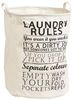 Zeller Wäschesammler Laundry Rules, Canvas, Stoff, beige, 38 x 38 x 48 cm Bild 4