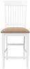 vidaXL Barhocker mit Kissen 2 Stk. Weiß Massivholz Gummibaum 4102575 Bild 5