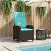 vidaXL Liegestuhl mit Teeteller 62 x 64 x 112 cm Poly-Rattan 42026811 Bild 3