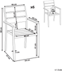 Gartenstuhl 6er Set VERNIO Schwarz-Silber Bild 2