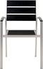Gartenstuhl 6er Set VERNIO Schwarz-Silber Bild 5