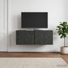 vidaXL Wandmontierter TV-Schrank 98 x 41 x 30 cm Schwarz Holzwerkstoff 898866 Bild 3