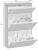 Dmora Schuhregal Alejandra, Mehrzweckschrank mit 2 Türen und 1 Klapptür, Schuhregal für den Eingangsbereich, 100 % Made in Italy, 60 x 27 x 108 cm, glänzendes Anthrazit, Bild 3