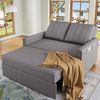 Sofabett 127x75x94 cm Antique Gray, klappbar mit verstellbarer Rückenlehne, 180 cm Liegefläche & 2 Kissen Bild 2