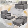 Sofabett 127x75x94 cm Antique Gray, klappbar mit verstellbarer Rückenlehne, 180 cm Liegefläche & 2 Kissen Bild 4