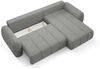 Ecksofa Schlafsofa Sofa CARIA in Stoff Quelle Grau Ottomane Rechts Bild 5