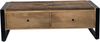 Couchtisch LIV - Mangoholz Schwarz Matt 40x60x120cm | Sofatisch Wohnzimmertisch Bild 2