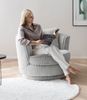 Sessel drehbar Comfy hellgrau Cord 95 cm Bild 2