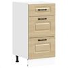 vidaXL Küchenunterschrank „Kalmar“ Hochglanz-Weiß Holzwerkstoff 854242 Bild 2