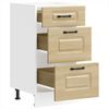 vidaXL Küchenunterschrank „Kalmar“ Hochglanz-Weiß Holzwerkstoff 854242 Bild 5